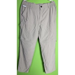 Reel Legends 30”Chinchilla Convertible Zip Off Khaki Fishing Pants Size L
